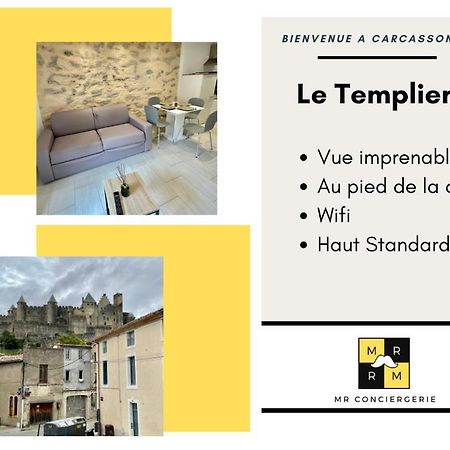 Le Templier Vue Cite Pied Cite Medievale Neuf Carcassonne Bagian luar foto